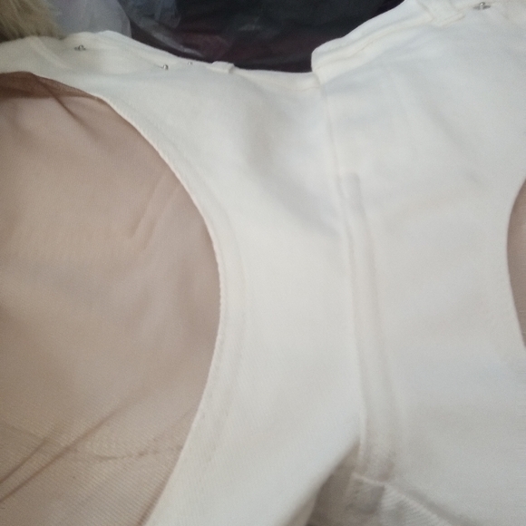 ⭐🆕MUGLER jeans ivory tan sheer panel mesh jeans - Picture 12 of 16